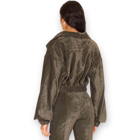 Tularosa Phyllis Jacket Olive Green Corduroy Cropped Size XS fits S - Picture 5 of 6